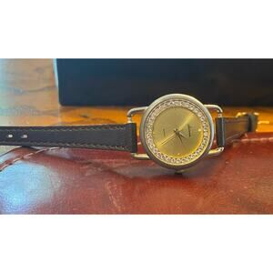 VTG Women's 25mm Jainson Watch, Gold Tone with Crystal Accents